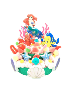 TARTA DE  GOMINOLA Y NUBE  LA SIRENITA