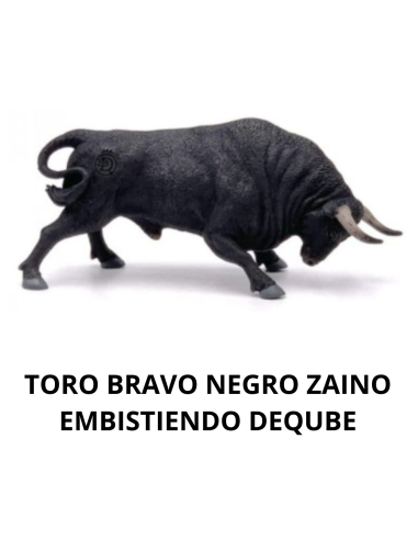 TORO BRAVO NEGRO ZAINO EMBISTIENDO