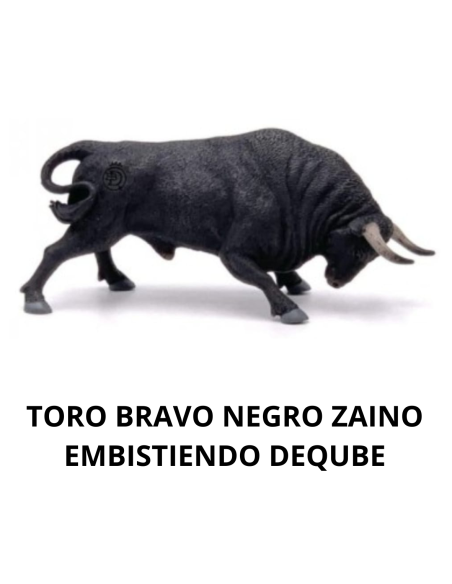 TORO BRAVO NEGRO ZAINO EMBISTIENDO