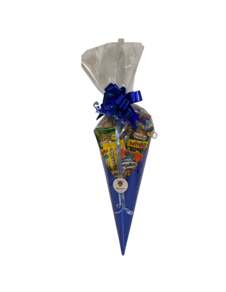 CONO FANTASÍA AZUL METALIZADO