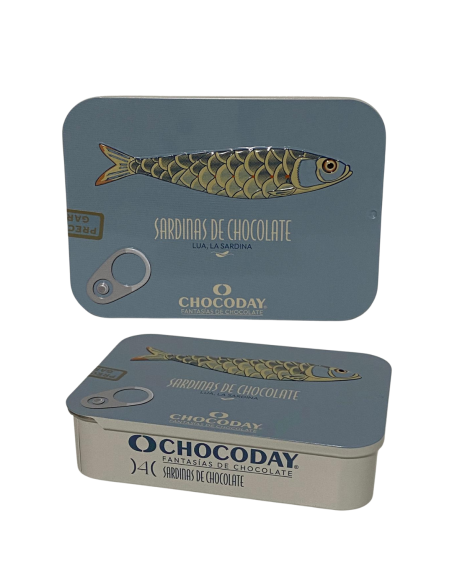 LATA SARDINA CHOCOLATE AZUL PASTEL