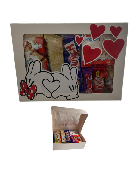 CAJA VENTANA MANOS MINNIE Y MICKEY MOUSE