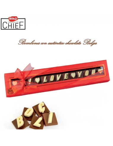 LETRERO "I LOVE YOU" CHOCOLATE