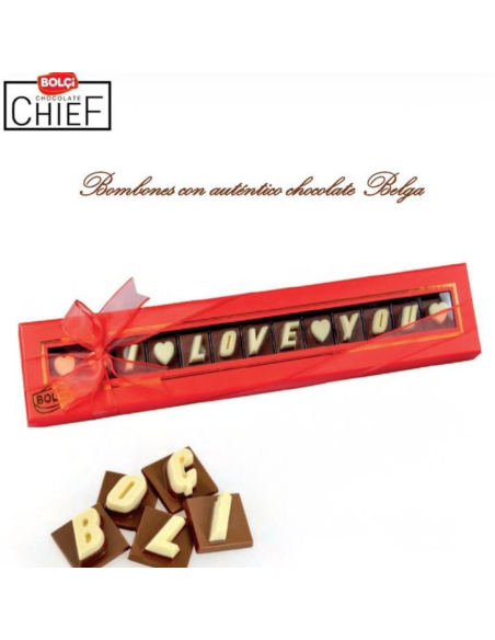LETRERO "I LOVE YOU" CHOCOLATE