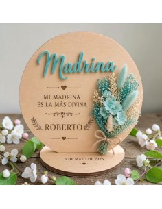 PLACA REDONDA MADRINA O PADRINO 2